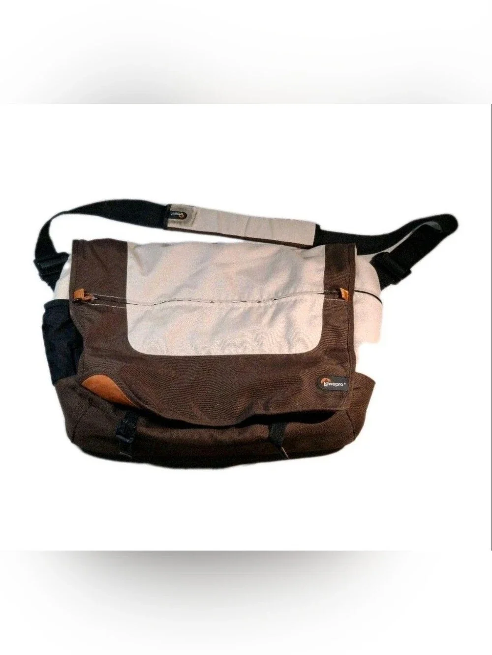 Lowepro Factor Messenger Camera & Laptop Bag Brown/Tan Orange Interior